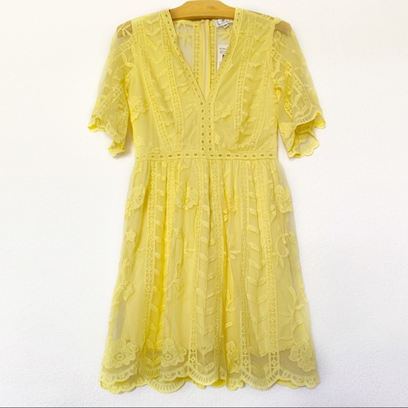 Socialite Dresses & Skirts - SOCIALITE // NORDSTROM Yellow Lace Dress S